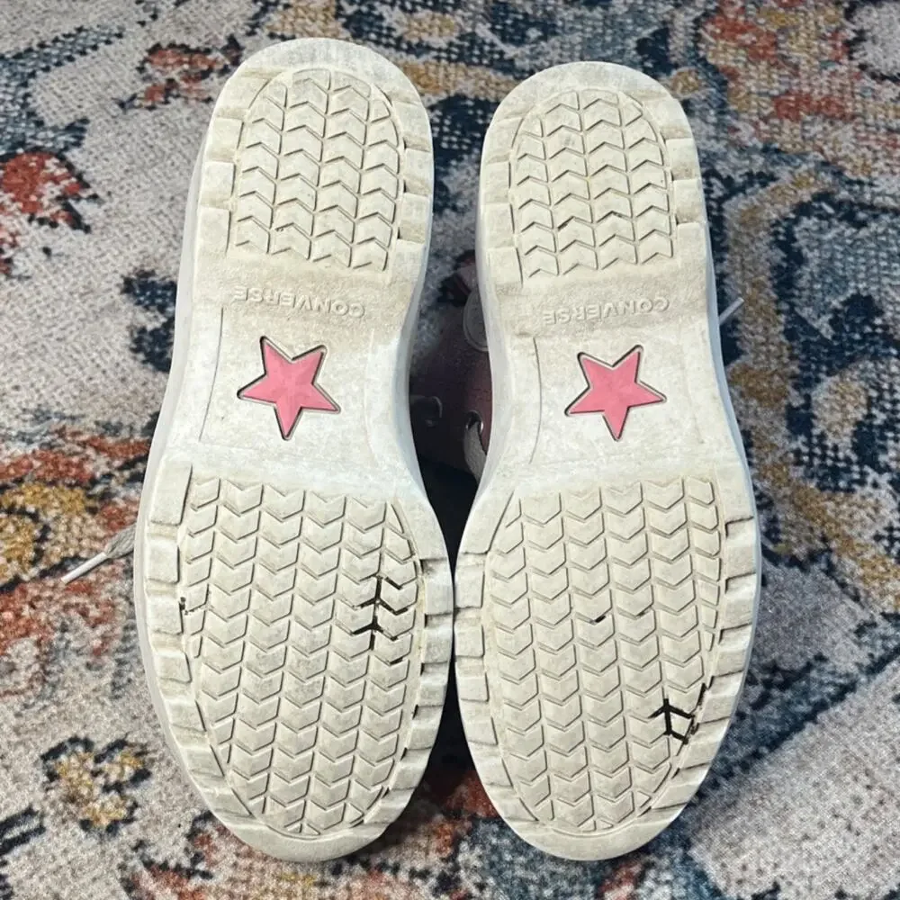 Converse Chuck Taylor All Star Pink Glitter High Top Sneakers Unisex Kids US 1